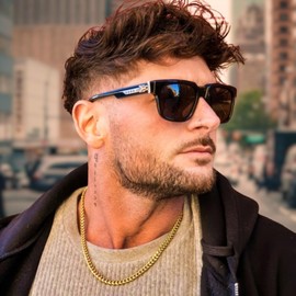 Love You This Much To My Brother 316L Surgical Steel 7mm Cuban Necklace | Gift for Brother from Sister | Big Brother Christmas Gift (Brother, 18k Gold Finish)