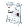 Asbel W Coat Bottle Stand, 2 Tiers, "Lux", White
