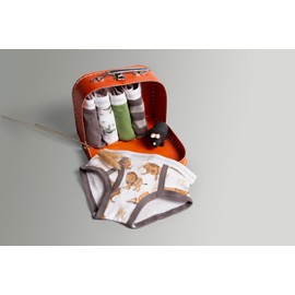 Burt's Bees Baby Boys Toddler Underwear, Organic Cotton, Tag-free Comfort Briefs, Happy Herbivores, 3T US