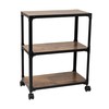 Mind Reader Bar Cart, Rolling Cart, Microwave Stand, 3-Tier, Coffee