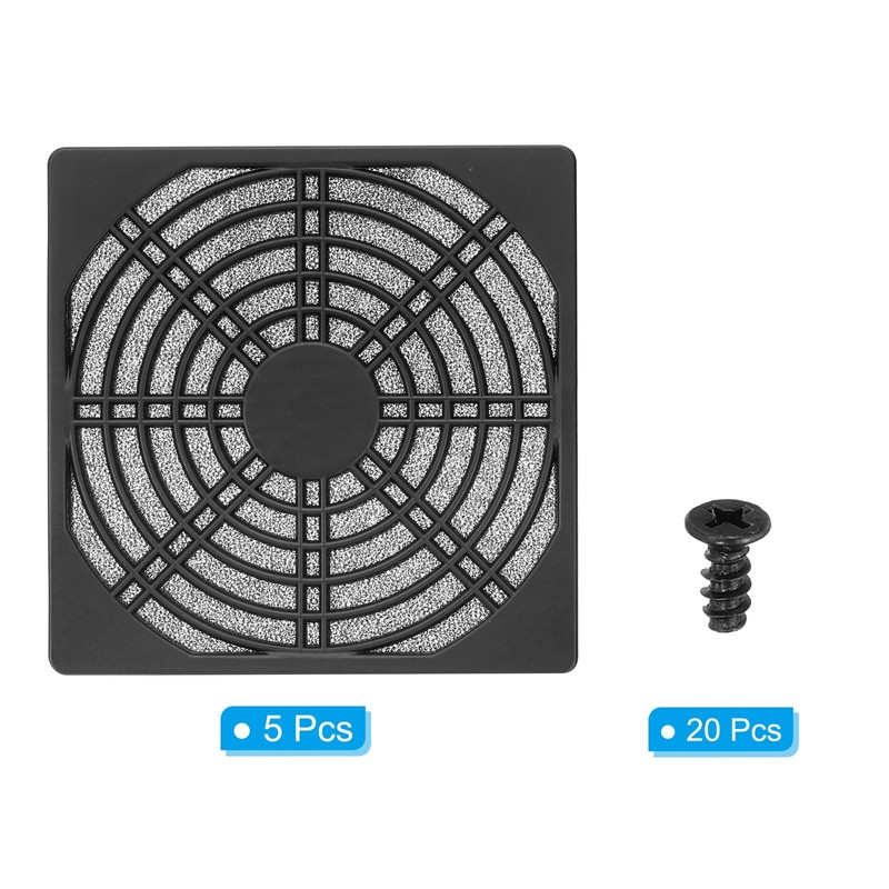 PATIKIL 120mm Fan Grill with Screws, 5 Pack ABS Resin