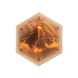 Tabletop Monthly Volcano Hex Scenario Game Pieces compatible with Catan's Settlers of Catan, Seafarers, and Catan Expansions (1 Pack)