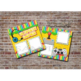 Ultimate Gamer 2 PRINTED Premade Scrapbook Pages BLJgraves 107