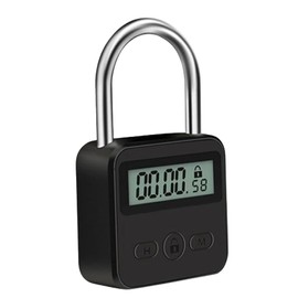 HAKUNA Metal Timer Lock - 99 Hours Max Timing, USB Rechargeable Timer Padlock with LCD Display, Multi-Function Electronic Time Lock for Self-Discipline