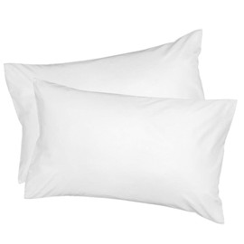 Euphoric Gifts 100% Bamboo Super Silky Soft Plain Luxury Pillowcases Pack Contains x2 Pillow Cases (White)
