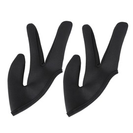 SAFIGLE 2Pcs Heat Resistant Hair Styling Gloves Three Finger Design for High Temperature Protection During Curling and Straightening Comfortable Insulation Gloves for Hair Coloring