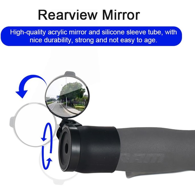 Espejo Retrovisor 360° para Manubrio de Bicicleta 28-32 mm –