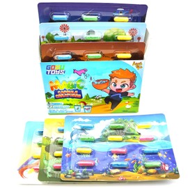 Gosu Toys Magic Capsule Creatures - 6 Theme Packs with 12 Capsules Each - Farm, Sea, Unicorns, Dinosaurs, Safari, Vehicles - Place in Water and Watch Them Grow (12 Pack (2 of Each Theme))