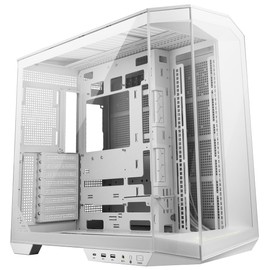 MSI MAG PANO 100L PZ White - Premium Mid-Tower Gaming PC Case - Tempered Glass Side Panel - Liquid Cooling Support up to 360mm Radiator - White Color Case