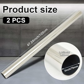 Yaocom 3 Inch Straight Pipe Stainless Steel T304 Tubing Piping 16 Gauge 47.24 Inch Long 3" Od Tailpipe DIY Pipe for Automotive, Industry, Manufacturing, Pack of 2