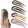 Shimmeroo 4PCS Lialys Hair Pin,U-Shaped Hair Fork,Plastic French Twist Pin