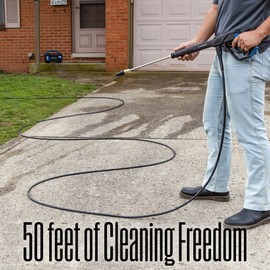 Westinghouse 50 ft PVC Pressure Washer Hose - 3400 Max PSI - For Gas and Electric Pressure Washers