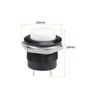 Rebower Push Button Switch SPST 1 NO Momentary Round Button,
