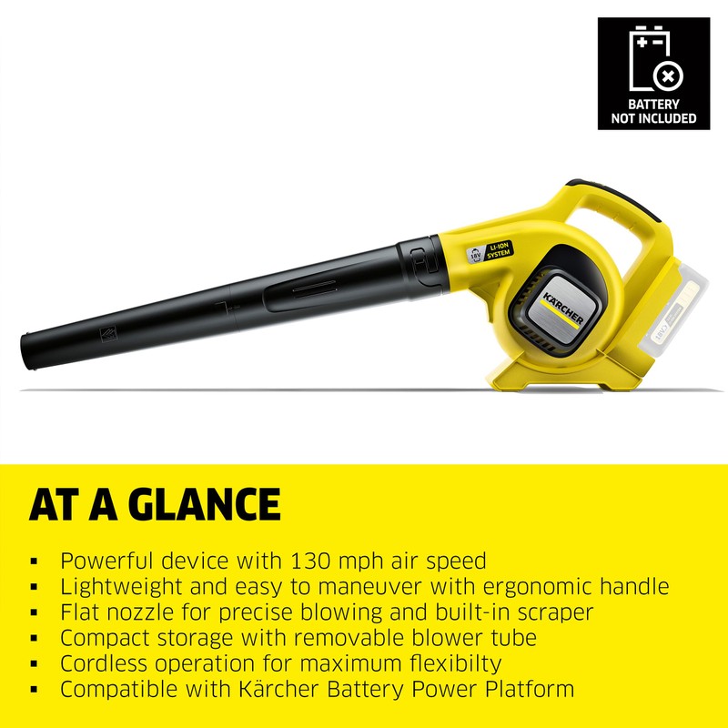 Kärcher LBL 2, Cordless Leaf Blower with 130 mph Air