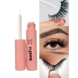 RuRu by SRRA Invisible Eyelashes Glue, Brush On Lash Glue for False Eyelashes, Extension Glue for Fake Eyelashes and Natural Lashes, Latex Free, Strong, Long Lasting lash Glue Comes with Applicator