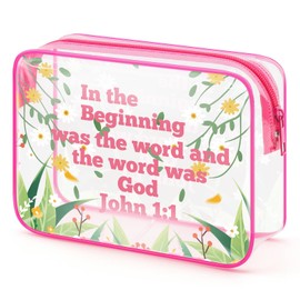 Inspirational Christian Gift for Women Faith Makeup Bags Religious Gifts Catholic Gifts for Her Mom Friends Bible Verse Cosmetic Bag Motivational Birthday Christmas Easter Gift Zipper Travel Pouch