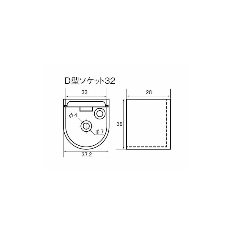 Shimizu D-type Socket SH-PSD32 Pipe Diameter Φ: 1.3 x Product