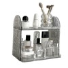 Double Layer Storage Shelf Large Capacity Fashionable 2 Tier Acrylic
