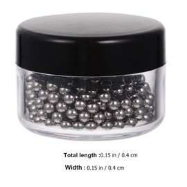 Hemoton 300 Pcs Stainless Steel Cleaning Beads 0.15 Inch for Wine Decanter Carafe Vase Bottle Glass Cleaner Steel Balls for Kitchen Household Use