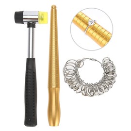 Mandril de anillo, kit de herramientas de fabricación de joyas Medidores de anillo de 1.3 pulgadas, 3 piezas para fabricantes de joyas para productores de joyas