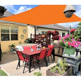 INFRANGE 13' x 24' Rectangle Sun Shade Sails Canopy UV Block for Patio Deck Pergola Yard Lawn Outdoor Activities (Orange)