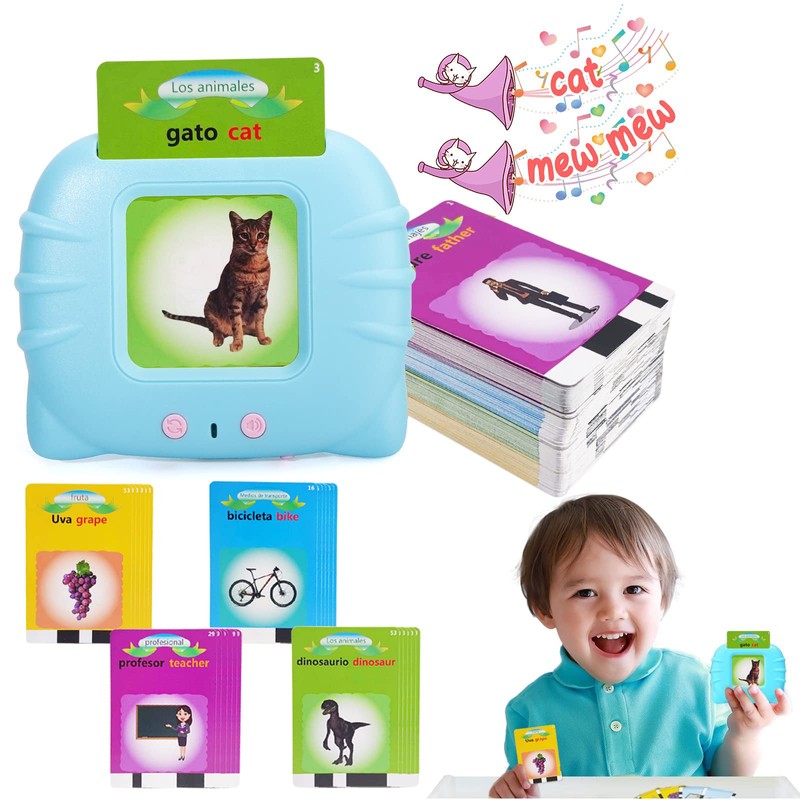 Juguetes de Aprendizaje con Tarjetas Flash Parlantes, Lectura Bilingüe en