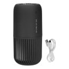 Black Air Purifier Portable USB Powered Low Noise Car Air