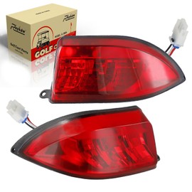 Roykaw Golf Cart Tail Lights Compatible with Club Car Precedent (2004-up) and Tempo (2018-up) Vehicles, 12 V Golf Cart Rear Lights Replacement, 3-Pin Wires LED Lights Kit, OEM# 102529001, 102528901