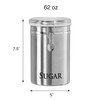 Oggi Stainless Steel Sugar Canister 62 fl oz - Airtight