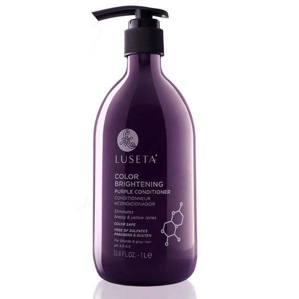 Luseta Purple Conditioner for Colored Hair 33.8oz, Women Hair Conditioner for Grey Hair and Blonde Hair, Best Purple Conditioner for Curly and Damaged Hair, Sulfate & Paraben Free