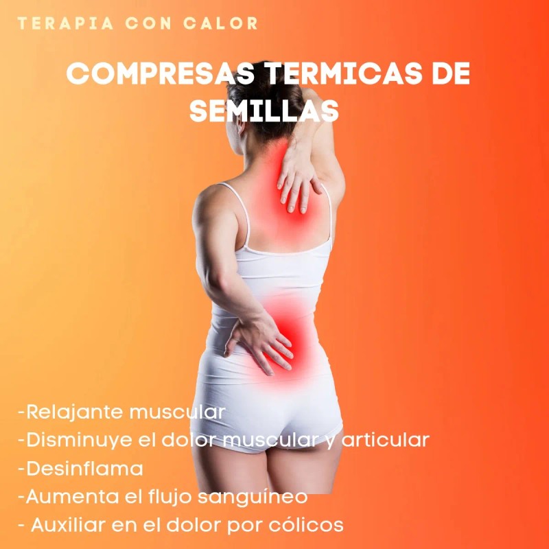 Kit De 5 Compresas Terapéuticas De Semillas Color Vino