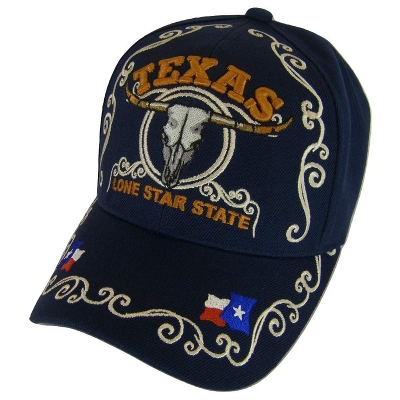 Texas Lone Star State Adjustable Baseball Cap with Flag and