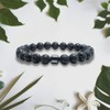 Natural Lava Rock Beads Bracelet,Stretch Elastic Bracelets,Adjustable Braided Rope Gemstone