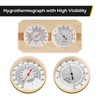 Dyna-Living Sauna Thermometer 2 in 1 Wooden Fahrenheit Thermometer Hygrometer