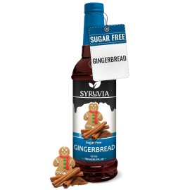 Syruvia Sugar Free Gingerbread Syrup 25.4 fl oz, Perfect for Coffee & More