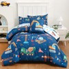 Tasselily 4 Pcs Construction Twin Bedding Sets for Boys Truck