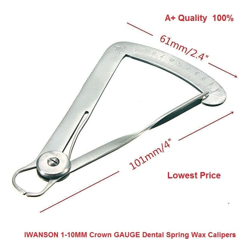 YNR IWANSON Dental Caliper,Calipers Measuring Stainless Steel Wax Calipers Crown