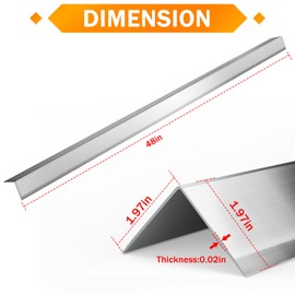 Fixirons Stainless Steel Wall Corner Guard 2 x 2 x 48 inch Metal Wall Corner Protector with 90-Degree Angle for Wall Protection and Decoration (10 Pack)