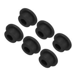 MECCANIXITY High Temp Silicone Plugs, Dia 20mm/0.79 Inch, T Shaped, Black, Pack of 6 (OD 28mm/1.1 Inch)