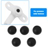 SG Store 5Pcs Solid Rubber Ball 6mm Black Round Solid