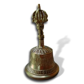 Hand Bell 6.75-inch Embossed Engraved for Dinner School Reception