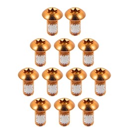 Chooee Bike Disc Brake Rotor Bolts M5x10mm,12pcs Bicycle Rotors Screw for MTB/Mountain Bike Orange