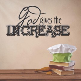 God Gives The Increase Wall Decal World English Christian Bible Sticker for Home Living Room Bedroom Planted The Seed Removeable Cute Wall Decoration - Size: 18 in x 36 in
