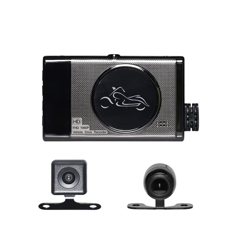 MACHSWON Motorcycle Camera, Dash Cam Video Recorder 3"- 1080P HD