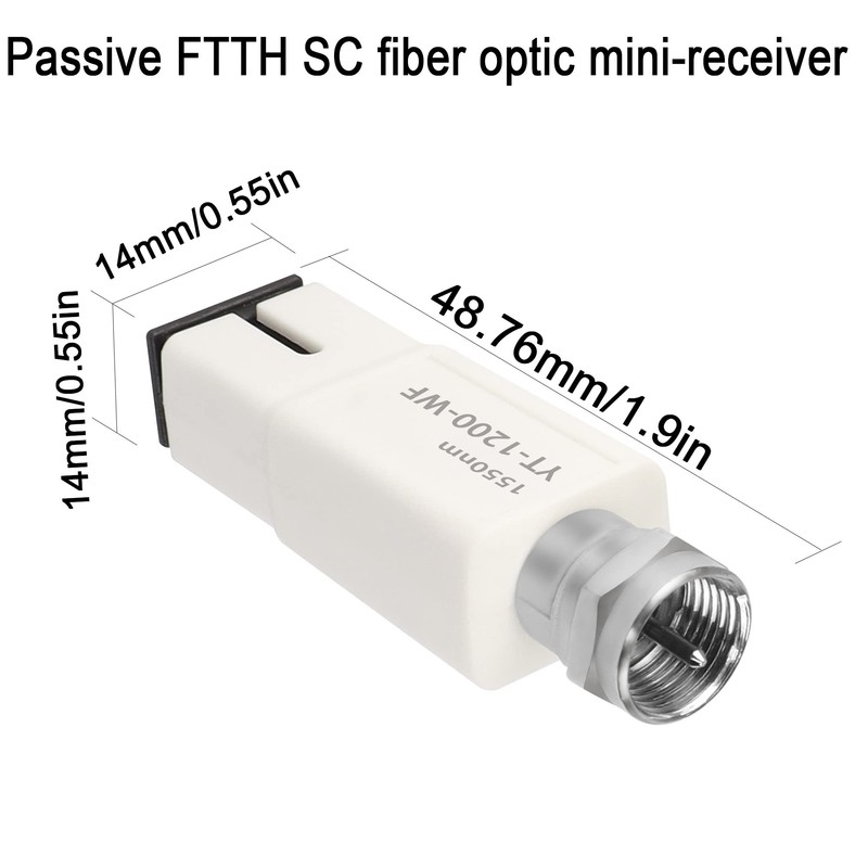 QIANRENON Cable TV Passive SC Fiber Mini Receiver Module 1550nm