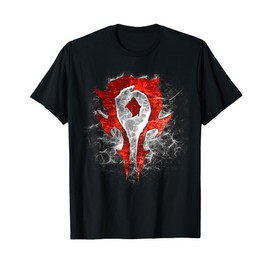 Warcraft Gaming Logo Horde Burst Fiery Crest Epic Gamer T-Shirt
