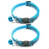 Richeng Reflective 2 Pack Breakaway Cat Collars with Bell Leopard