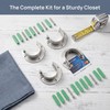 4 Pack Closet Rod Brackets, 1-1/4 Inch Heavy Duty Closet