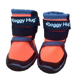 Doggy Hug Doggy Hug Dog Shoes for Medium to Large Dogs, Lightweight Boots, Orange 45, Sold 2 Pairs Waterproof, Cold Protection, Stylish