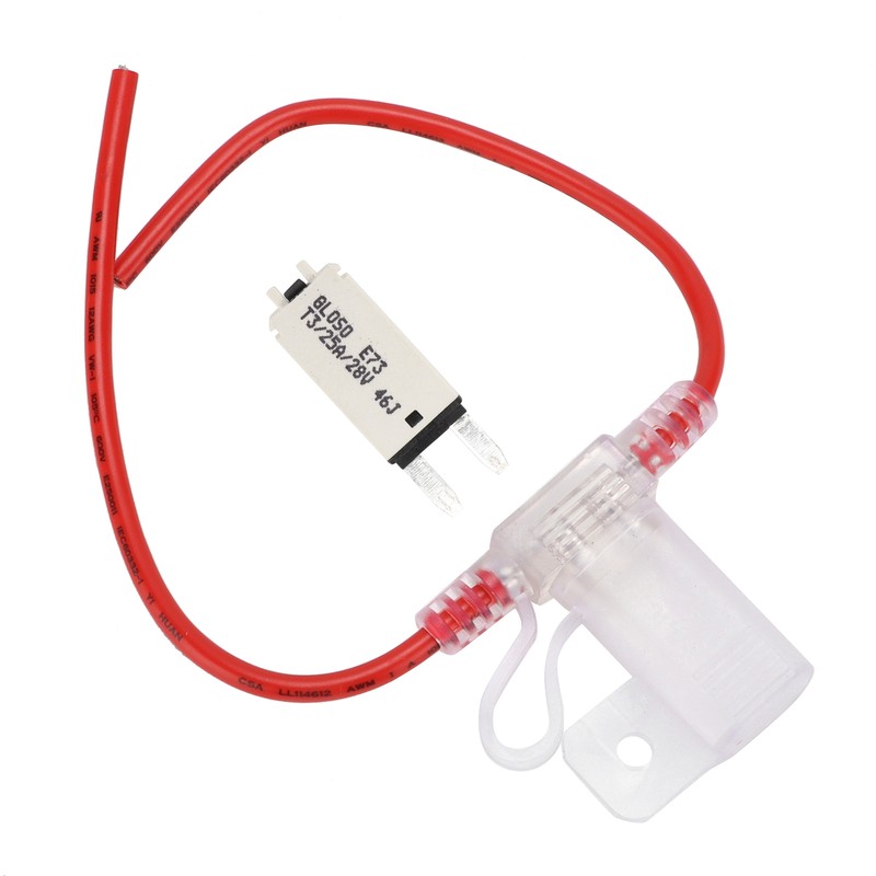 Fuse Holder with T3 Manual Reset Fuse Wire 25Amp 12AWG
